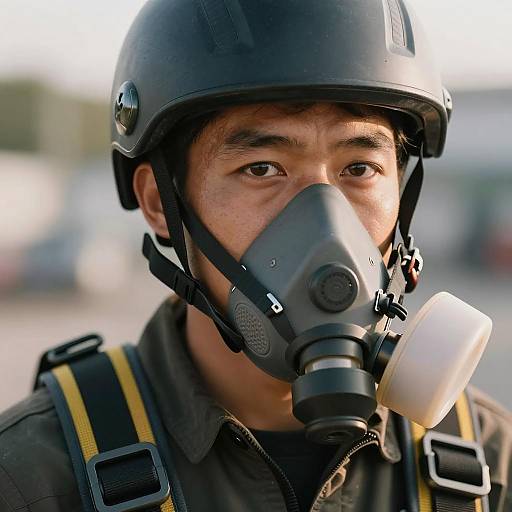 Mysterious Man in Protective Gear