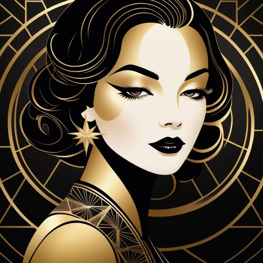 Elegant Art Deco Glamour Portrait