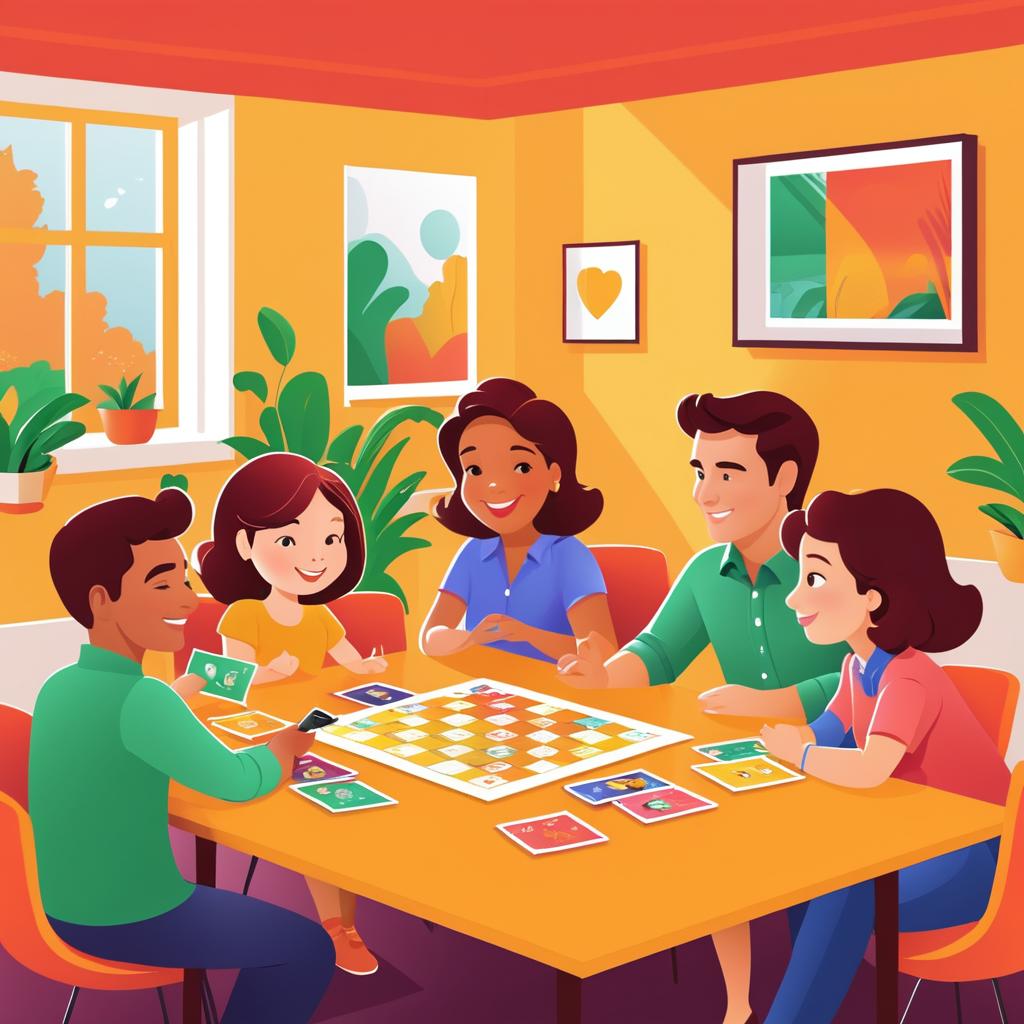 Playful Cartoon Family for Intimacy Game