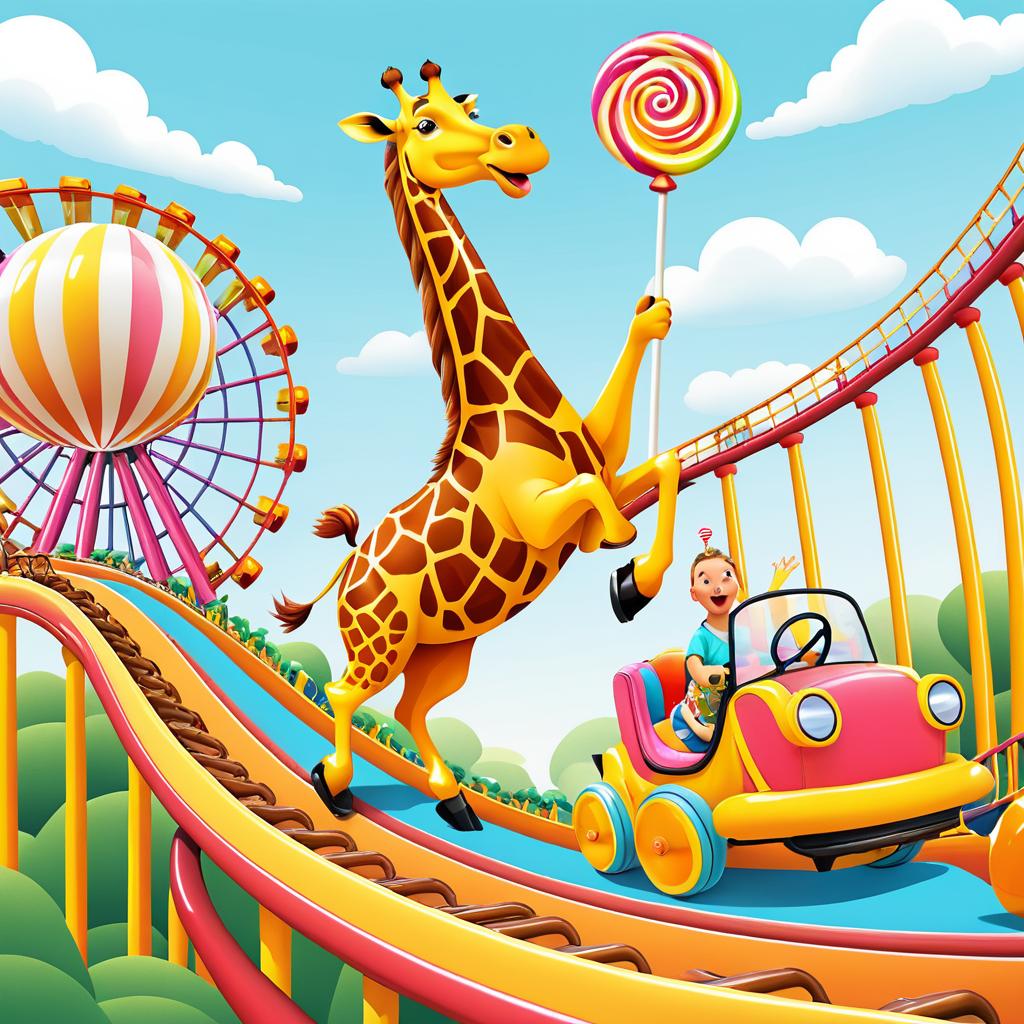 Giraffe's Fun Roller Coaster Adventure