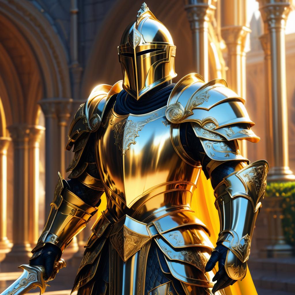 Epic Knight in Shining Armor Portrait