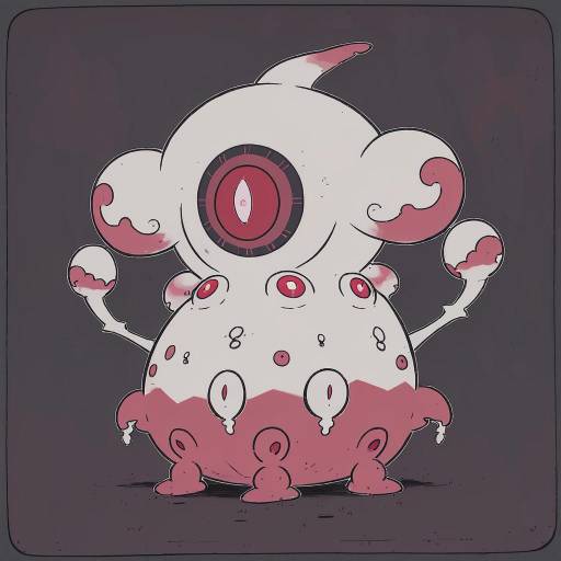 Illustration of Alcremie, pokemon in the style of Tsukareta san