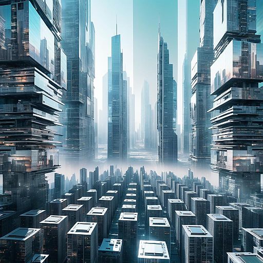 Dynamic Cyberpunk Cityscape Collage Dynamic Cyberpunk Cityscape Collage