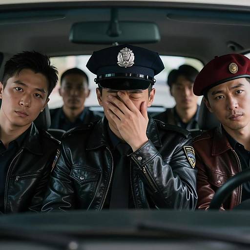 Police Officers Inside Vehicle