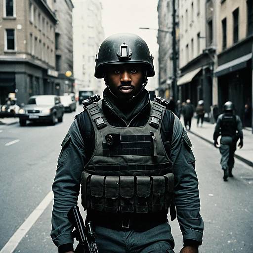 Black Soldier in Urban Gear