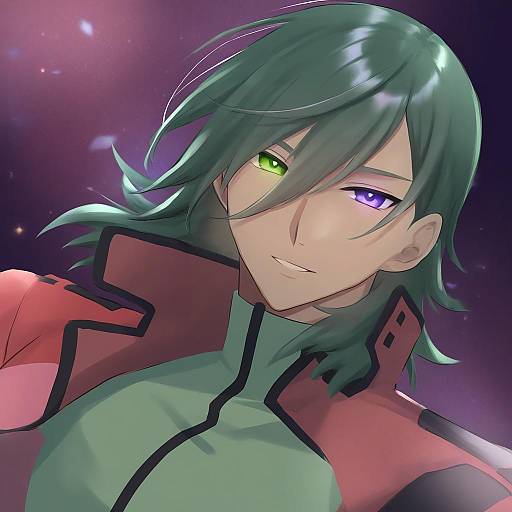 Illustration of Allelujah haptism, gundam in the style of Kyougoku touya