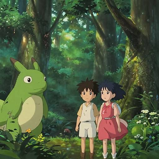 Anime Style Serene Mystical Forest