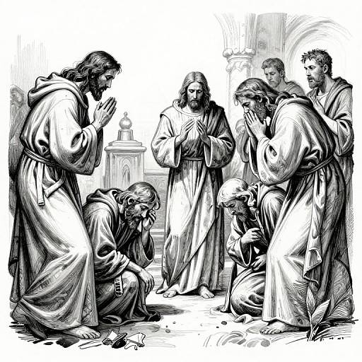 Jesus Preaching to Weeping Pharisees
