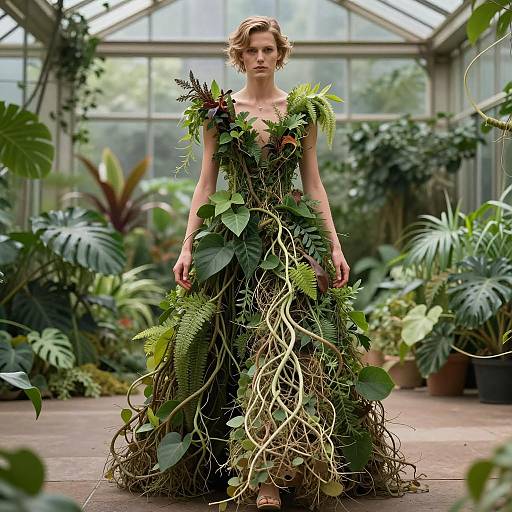 Living Fashion: Dress Made of Plants