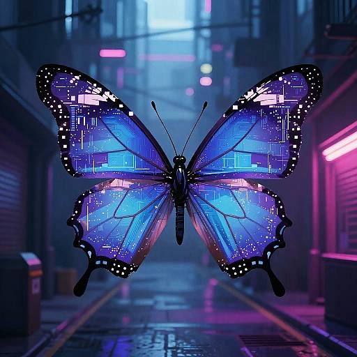22nd Century Cybernetic Butterfly Flag