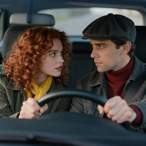 Couple Intense Conversation in Car