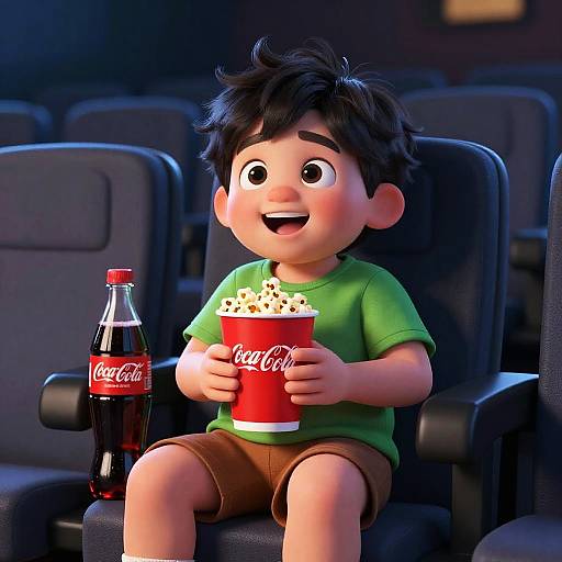 Cute CGI Chubby Boy in Theater