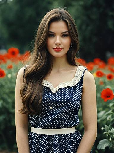 Realistic Princess-Seam Brown-Haired Portrait