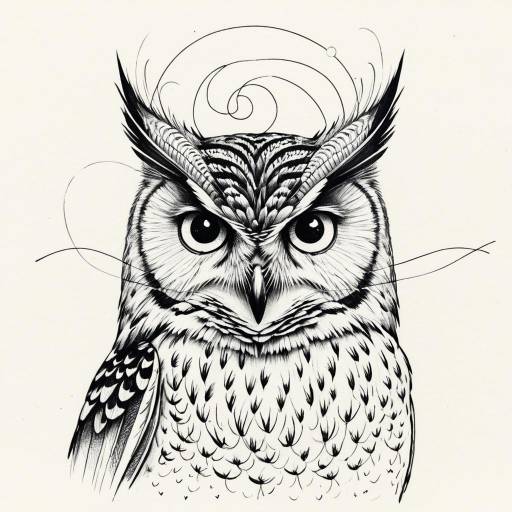 Whimsical Owl Pencil Sketch Whimsical Owl Pencil Sketch
