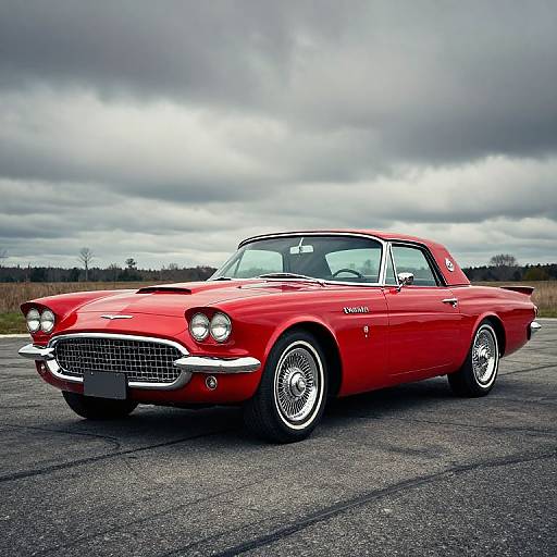 Red Ford Thunderbird Transportation Photo