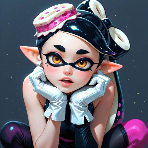 Colorful Splatoon Girls with Pointy Ears