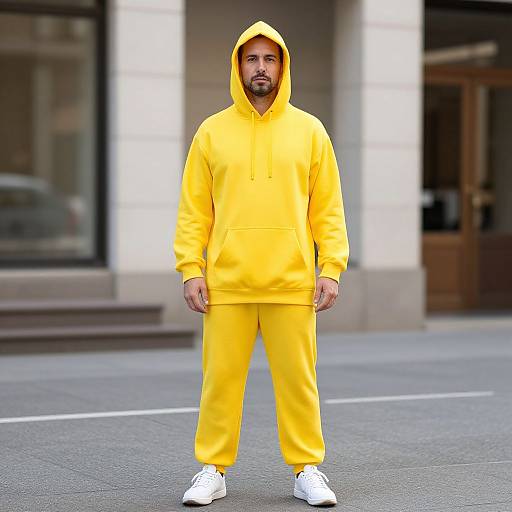 Man in Yellow Hoodie Costume