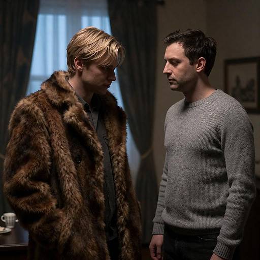 Intimate Moment in a Dim Room