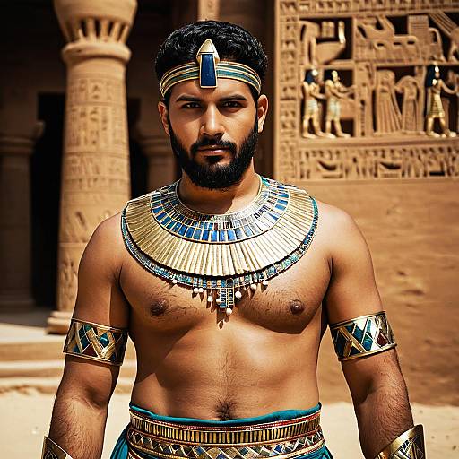 Man in Egyptian Costume with Jewelry