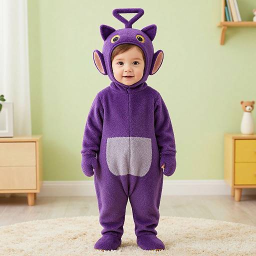Purple Cat Teletubby Costume