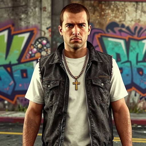 GTA V-Inspired Street Racer Portrait