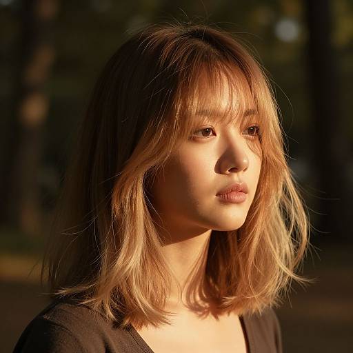 Sun-Kissed Woman with Frosted Edges