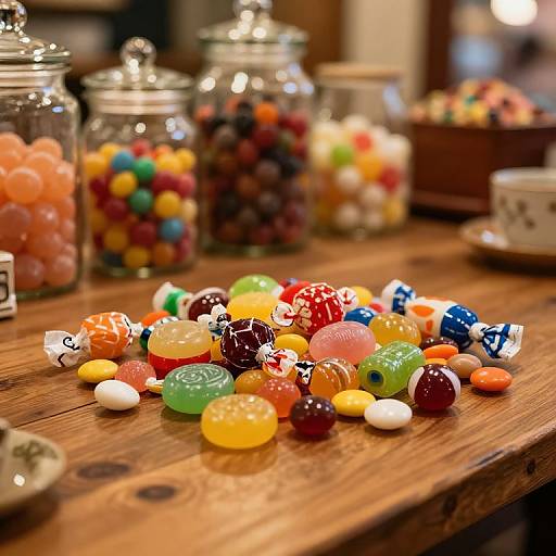 Vintage Candy Shop Colorful Display