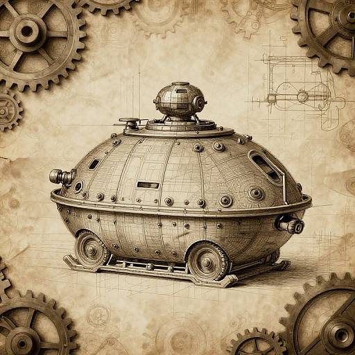 Da Vinci Tank Renaissance Sketch