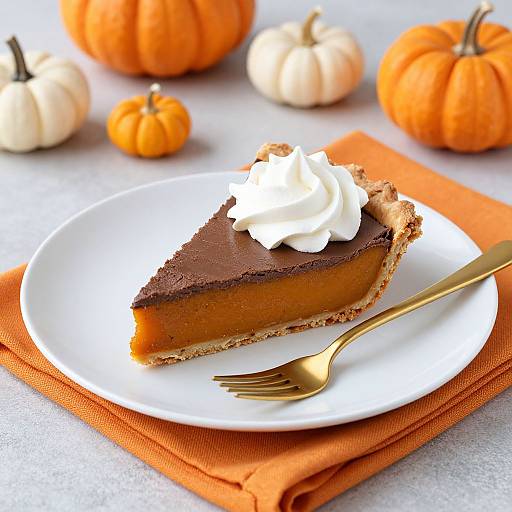 Elegant Chocolate Pumpkin Pie Dessert