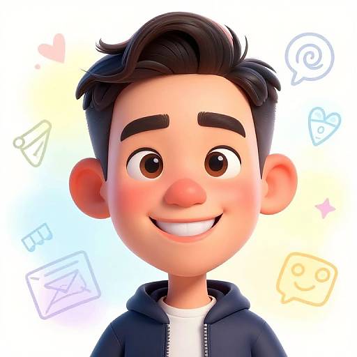 Vibrant Exaggerated Cartoon Portrait