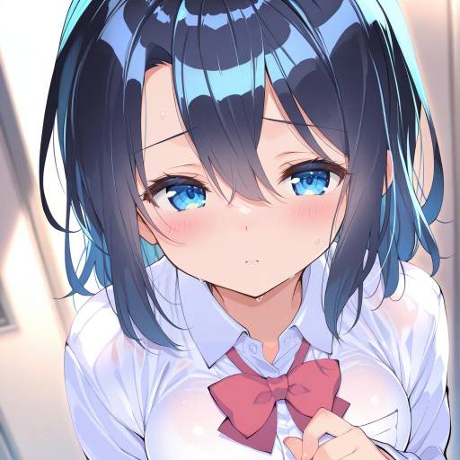 Illustration of Adachi sakura, adachi to shimamura in the style of Fujishima-sei ichi-gou