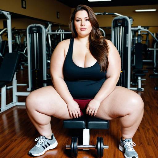 Realistic Plus Size Gym Workout Scene