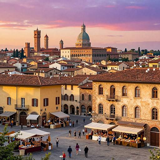 Vibrant Renaissance Mantua at Sunset