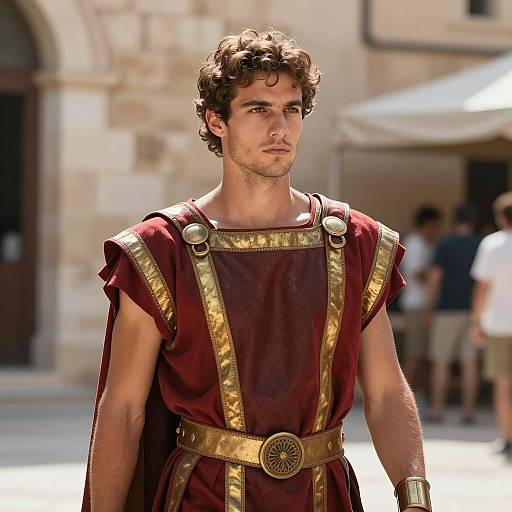 Young Man in Roman Census Taker Costume