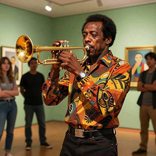 Comic-Style Portrait of Miles Davis