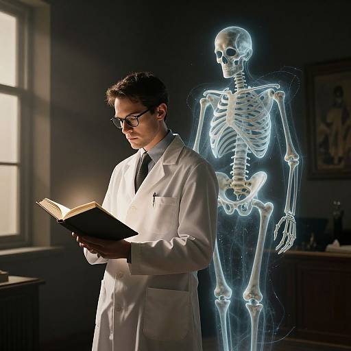 Ethereal Study with Ghostly Preacher