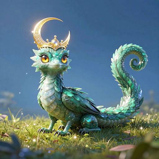 Mythical Cockatrice in Enchanting Pose