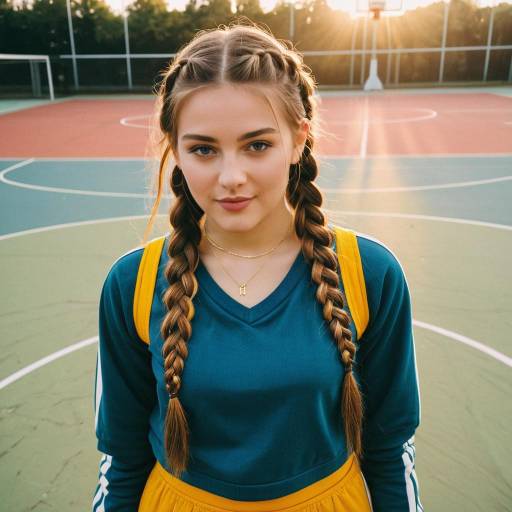 Stylish Double Dutch Braids at Golden Hour