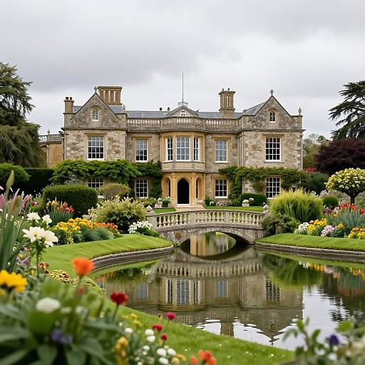 Stately Stone Mansion with Gardens