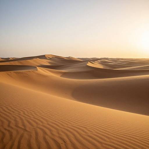 Graceful Golden Sand Dunes at Sunset