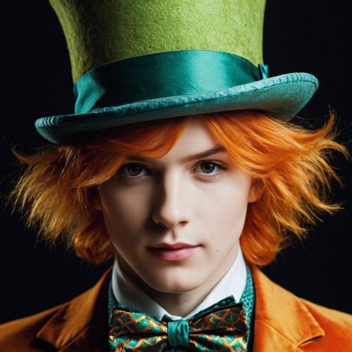 Young Man in Mad Hatter Costume