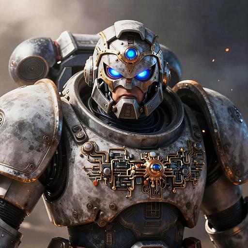 Ultramarine Close-Up Portrait Art