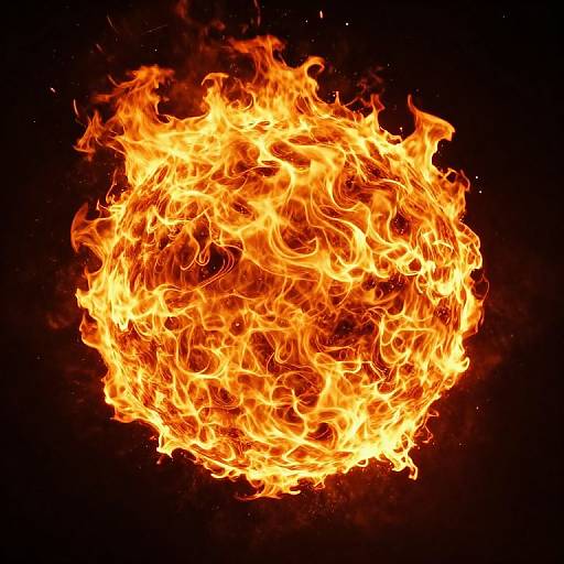 Molten Fire Sphere in Cosmic Void