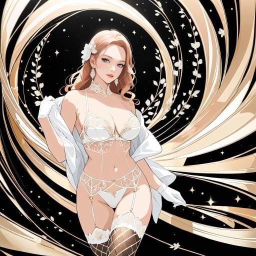 Enchanting Woman in Elegant Fashion