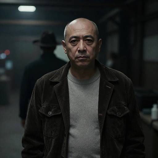 Mysterious Man in Industrial Setting