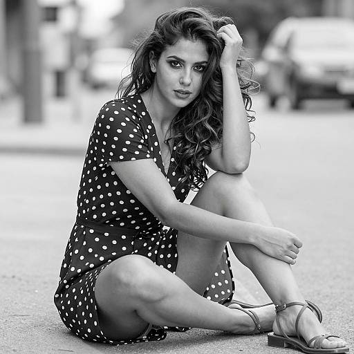 Melancholy Beauty in Polka Dots