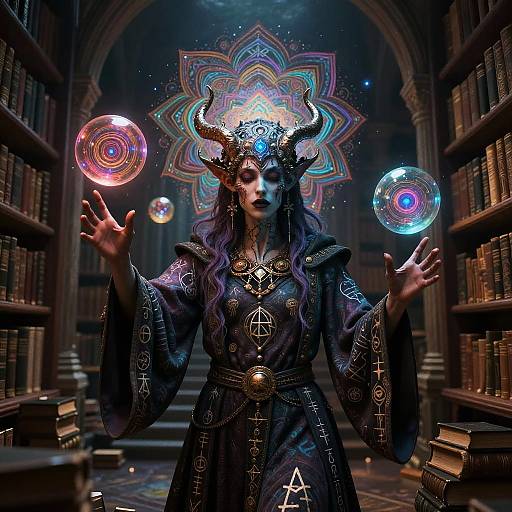 DND Sorcerer Conjuring Psychedelic Orbs