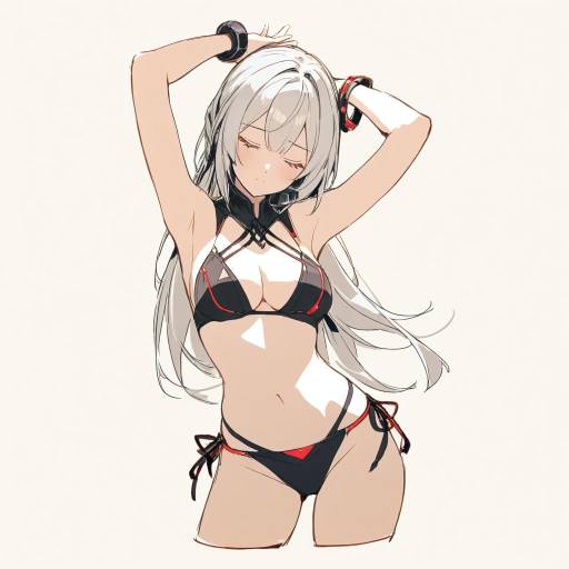 Stylish Bikini Art with Contrapposto Pose