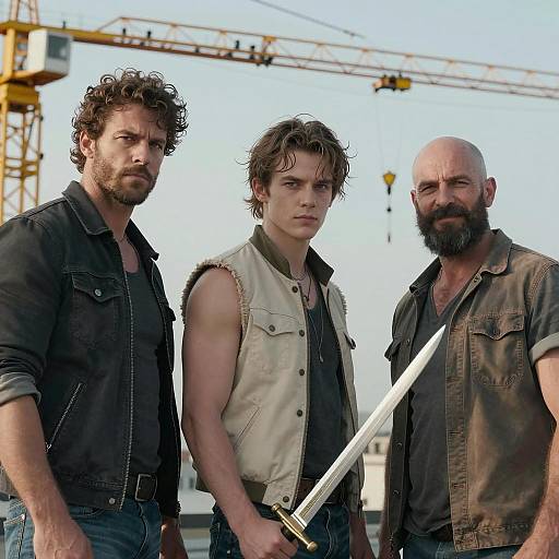 Rooftop Portrait of Three Unique Men