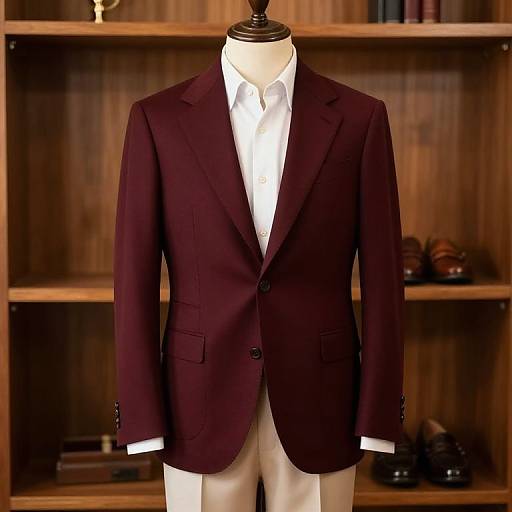 Men's Deep Burgundy Blazer Style